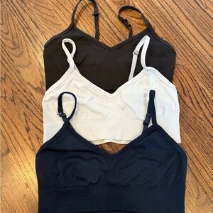 Lululemon Black, White, and Navy Sports Bras